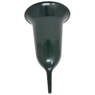 Wibo Bodenvase Grabvase Tulpe 25 cm rund dunkelgrün rund wetterfest (1 St), wetterfest, frostfest grün Ø 15 cm x 25 cm