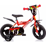 DINO BIKES Kinderfahrrad »Mountainbike 12 Zoll«, 1 Gang, mit Stützrädern, Frontschild und coolen Schutzblechen, rot