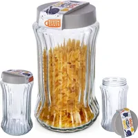 Küchenbehälter Glasbehälter Vorratsdose Aufbewahrungsbehälter aus Glas für lose Produkte 1,6 L - Transparent