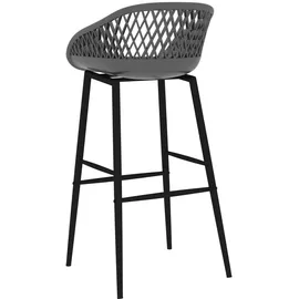 vidaXL Barhocker 2 Stk. Grau