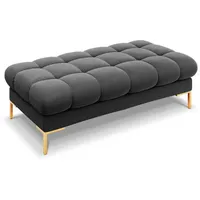 Micadoni Bank, Dunkelgrau, 2-Sitzer, 133x41x62 cm, Hergestellt in Europa,