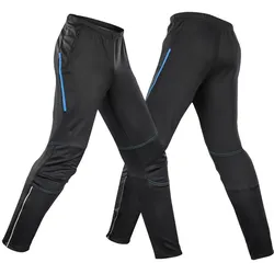 Lixada Herren wasserdichte Fahrradhose, Thermo-Fleece, winddicht, Winter, Radfahren, Reiten, Laufen, Sport XXL blau