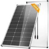 VoltX 100 Watt 12 Volt Monokristallines Solarmodul Hoch Leistung Solarpanel Photovoltaik Solarzelle für Wohnmobil,Gartenhäuse, Boot und Haushalt