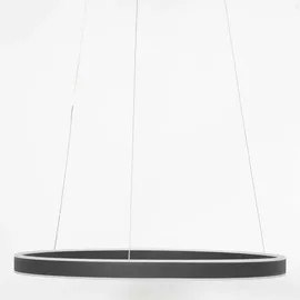 Steinhauer Hängelampe Pendelleuchte Esszimmerlampe LED dimmbar, schwarz, Ring-Design, Küche