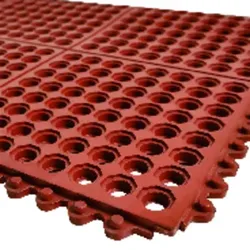Gummi-Steckmatte, rot NBR/SBR, 900x900x14mm - rot