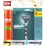 Gillette Rasierset Mach3 x Fusion5 Geschenk-Set Männer Pflege, 14-tlg., Ideal zum Reisen & Verschenken