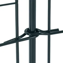 Estexo Teichzaun Set Zaunset Zaun 10 Elemente Steckzaun Gartenzaun Spitzbögen Anthrazit - Weiß