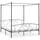 vidaXL Himmelbett 180 x 200 cm Grau