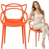 Designstuhl Split Orange stapelbar PP