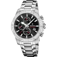 Festina Chronograph »Timeless Chronograph«, Quarzuhr, Armbanduhr, Herrenuhr, Edelstahlarmband, analog,
