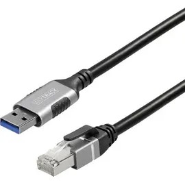 Maxtrack USB 3.2 Gen 1 (USB 3.0) / RJ45 Netzwerk Adapter CAT 6 [1x USB 3.0 - 1x RJ45-Stecker] 1 m Schwarz