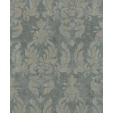 Rasch Textil rasch Tapete 467413 aus der Kollektion Vincenza – Vliestapete mit fein skizzierten Ornamenten in Blau-Grau im klassischen Stil – 10,05m x 53cm (L x B)
