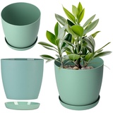 Kadax Matte Blumentopf mit Untersetzer, aus Kunststoff, 20 cm, -