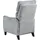 Beliani Fernsehsessel Stoffbezug 78 x 113 x 93 cm Grau manuell verstellbar