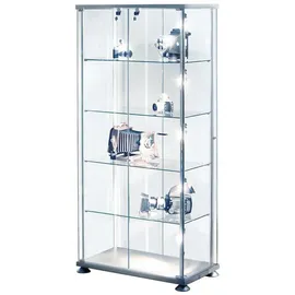 Kerkmann Glasvitrine Expoline 85 x 42,5 x 180 cm Silber