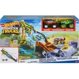 Mattel HJG32 - Hot Wheels Monster Trucks Rennstrecke mit 2 Fahrzeugen