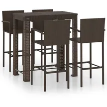 vidaXL Garten-Bar-Set 5-tlg. Braun