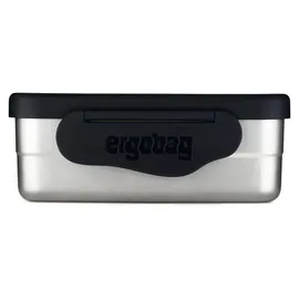 ergobag Brotdose Edelstahl Schwarz - Schwarz