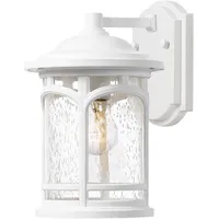 Elstead Lighting Wandleuchte Laterne Glas H 26,3 cm Weiß
