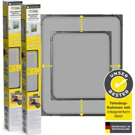 EasyMaxx Teleskop-Insektenschutzgitter mit integriertem Netz 2er-Set