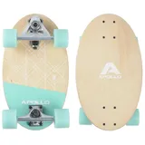 Apollo Mini-Longboard | Praktischer Cruiser für Pendler türkis|naturholzfarben 43.2 cm
