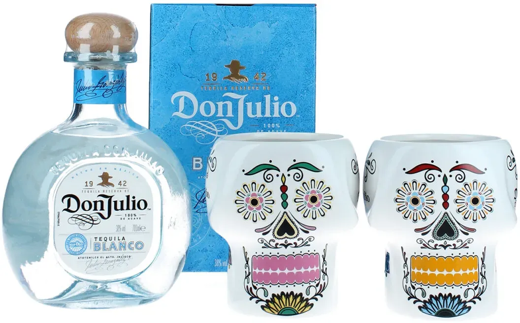 Don Julio Tequila Blanco - mit 2 Keramikbechern