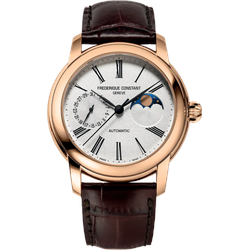 Frederique Constant Manufacture Classic Moonphase FC-712MS4H4 - matt,silber,braun - 42mm