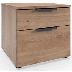 Nachtkommode WIMEX "level36 A by fresh to go", braun (plankeneiche nachbildung), B:41cm H:39cm T:41cm, Spanplatte, Sideboards, 2 Schubladen mit soft-close Funktion