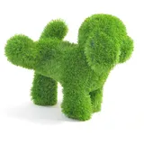 foolonli Gartenfigur Grasfigur pinkelnder Hund 35 cm grün