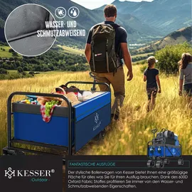 Kesser Bollerwagen mit breiten Reifen blau/grau
