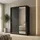 beautysofa Schwebetürenschrank HELA 100 x 204,5 x 60 cm Schwarz