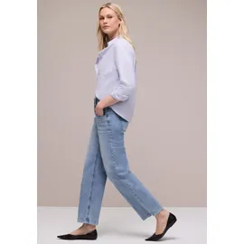 STREET ONE High Waist Wide Leg Jeans im Loose Fit Light Blue wash 28 - 28W / 26L