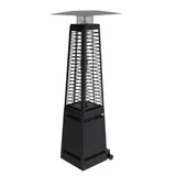 Schwarzer Pellet-Terrassenheizer, 14 kW, Verbrauch 2 kg/h