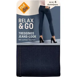 NUR DIE Treggings Relax & Go blau 46-48