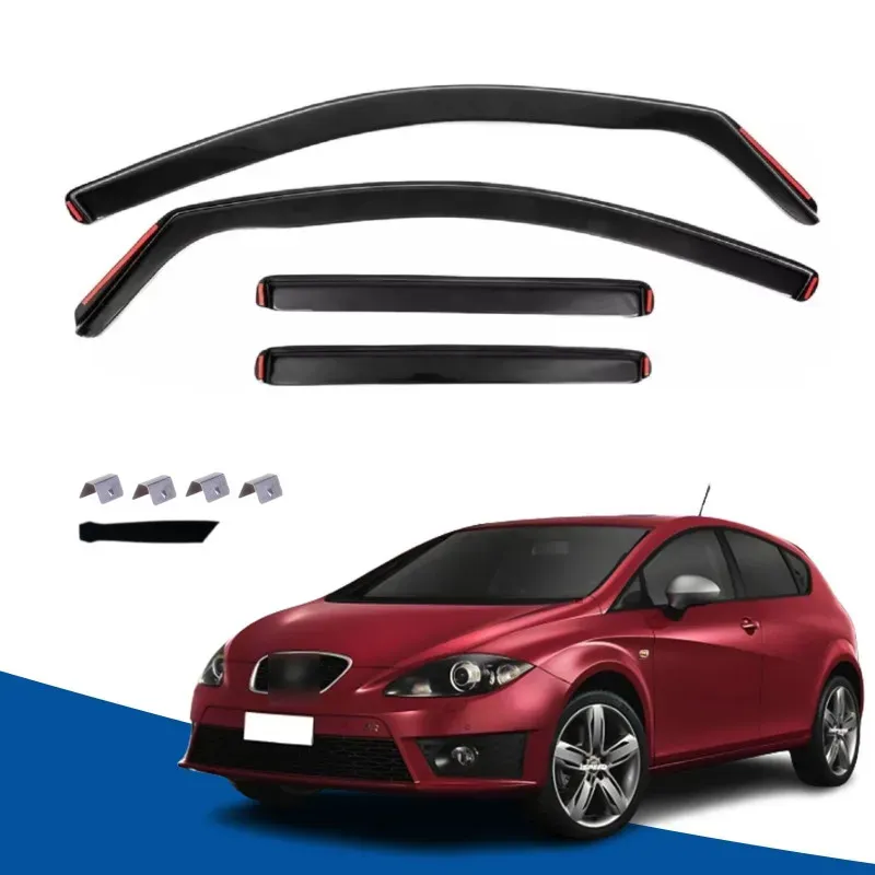 Satz mit 4 Windabweisern für Seat Leon (1P MK2) – 2005–2012