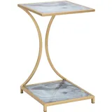 Natur24 Mauro Ferretti, Couchtisch + Beistelltisch, Beistelltisch Glam Level (40 x 35 x 60 cm)