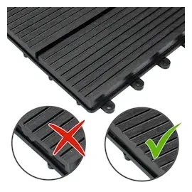 CASARIA WPC Fliesen 11x Mosaik Anthrazit