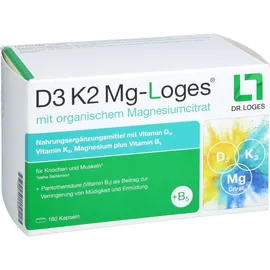 D3 K2 MG-Loges Kapseln 180 St.