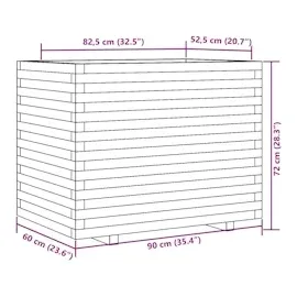 vidaXL Pflanzkübel 90 x 60 x 72 cm Braun