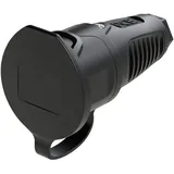 PC ELECTRIC 2411-ss Schutzkontaktkupplung Gummi 250 V Schwarz