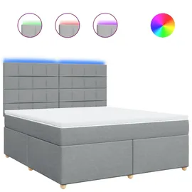 vidaXL Boxspringbett 180 x 200 cm Hellgrau