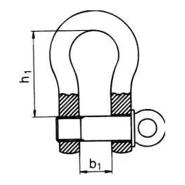 monheimer ketten- u. metallwarenindustrie PÖSAMO Schäkel geschweift galZn 8,0mm-5/16