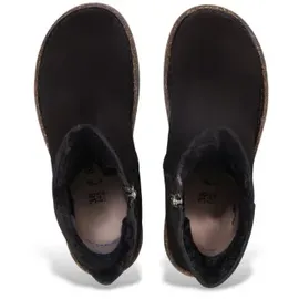 Birkenstock für Damen. 1030242 Uppsala Zip Shearling Lederstiefel schwarz (39), Wohnung, Reißverschluss, Lässig