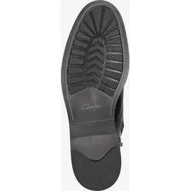 CLARKS Herren Aldwin Cap Chukka-Stiefel, Black Leather, 45 EU
