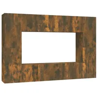 VidaXL 8-tlg. TV-Schrank-Set Räuchereiche Holzwerkstoff