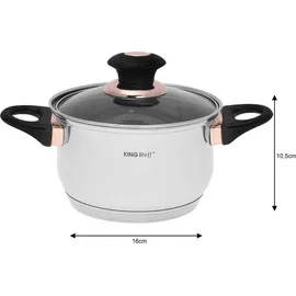 OEM KINGHOFF Topf-Set 12-tlg. 10,5 cm rund