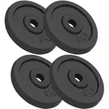 vidaXL Hantelscheiben Hantel-Set 4 Stk. 4x5 kg Gusseisen schwarz