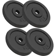 vidaXL Hantelscheiben Hantel-Set 4 Stk. 4x5 kg Gusseisen schwarz