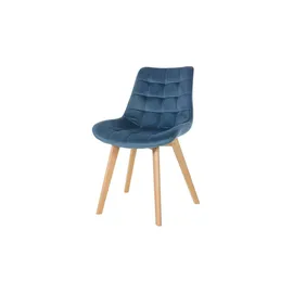 CLP Esszimmerstuhl Brook Samt blau