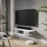 Vicco CD-Regal Lorio, Weiß, 105 x 18.2 cm offene Fächer